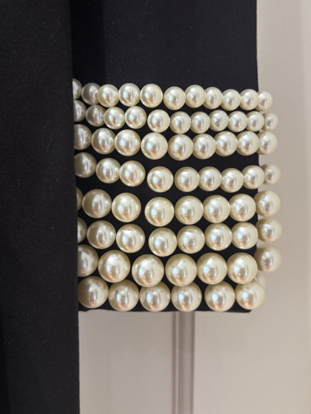 ELOQUII $139 Pearl Beaded Cuff Black Dress  Size 14 NWT - Picture 5 of 9